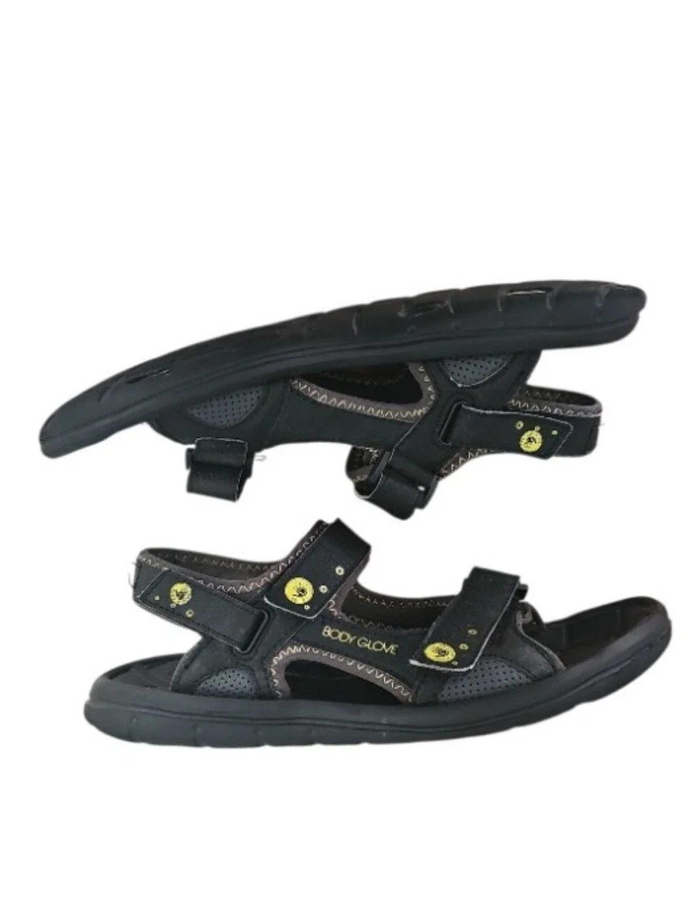 Body Glove Sport Sandals Men 10 Black Adjustable Outdoor Water Hiking Shoes